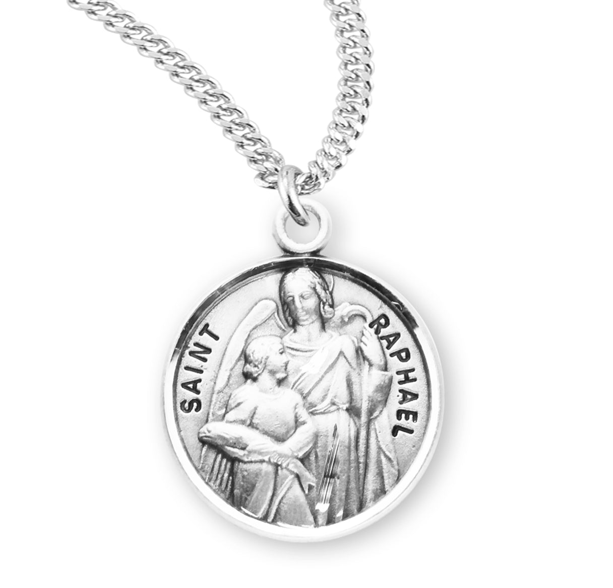 Patron Saint Nicole Round Sterling Silver Medal