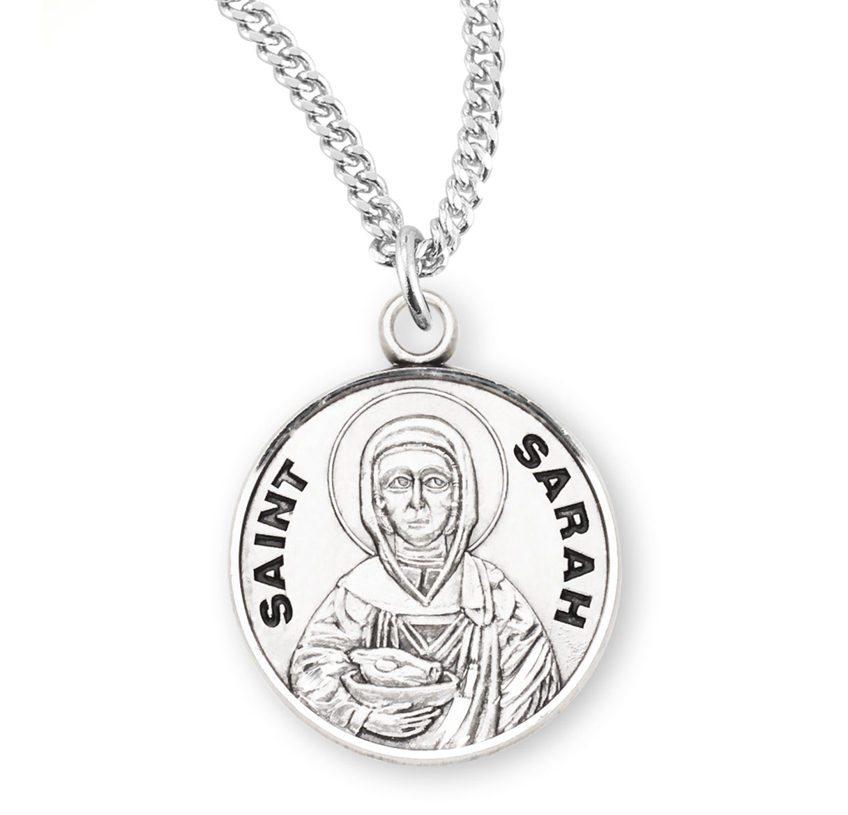 Patron Saint Sophia Round Sterling Silver Medal