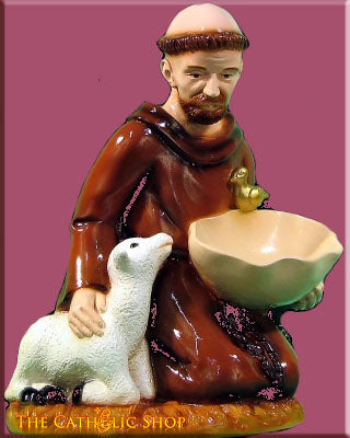 St. Francis Birdfeeder - Full Color Finish - 16 inch