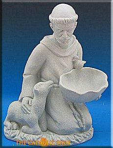 St Francis Birdfeeder - Granite Finish - 16 inch