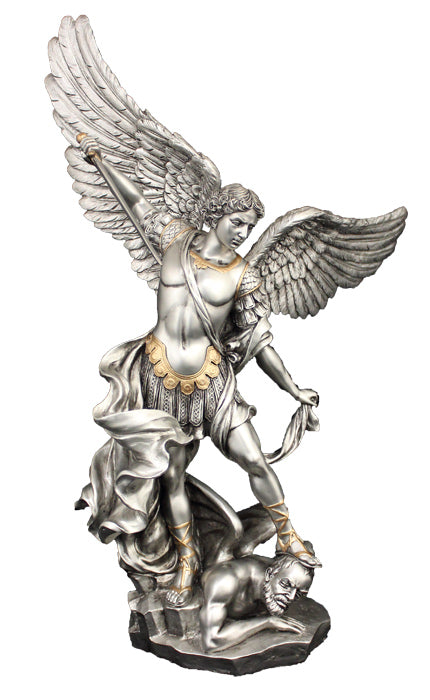 St Michael Statue in Pewter 14.25"