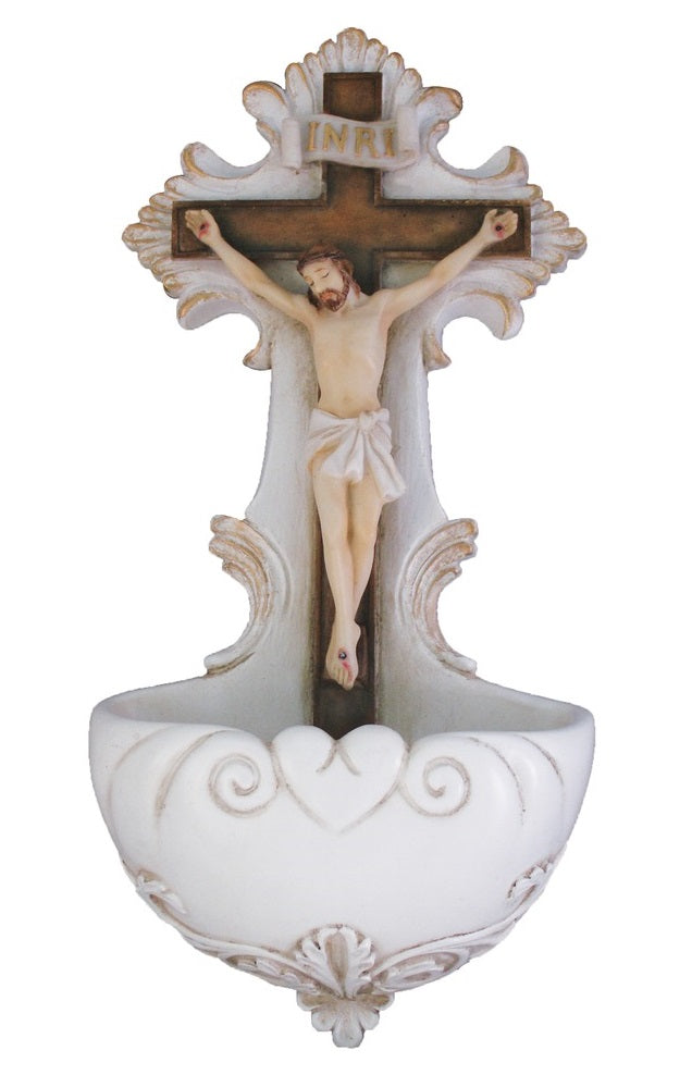 Crucifixion Holy Water Font