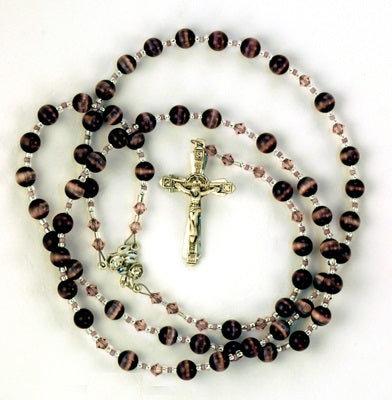 Purple Fiber Optic Rosary