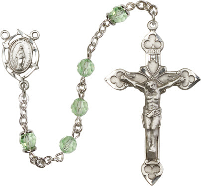 6mm Crysolite Swarovski, Capped Our Father Rosar