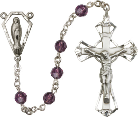 6mm Amethyst Swarovski Rosary
