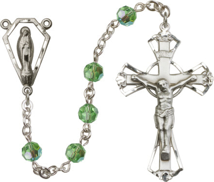 6mm Peridot Swarovski Rosary