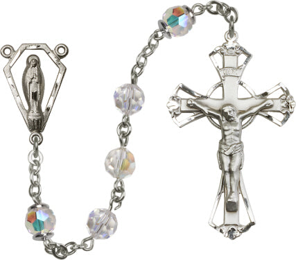 7mm Crystal Swarovski, Capped our Father Rosary
