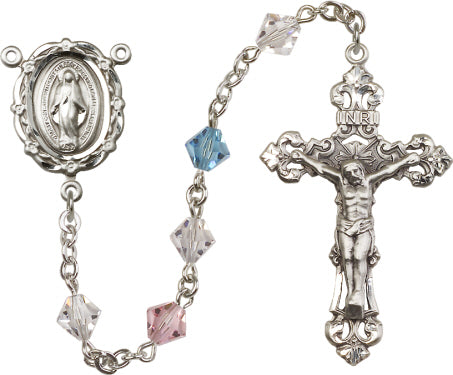 6mm Multi-Color Swarovski Rundell Rosary