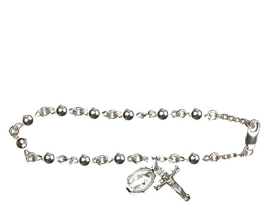5mm Sterling Silver Mother of Pearl  Rosary Brace