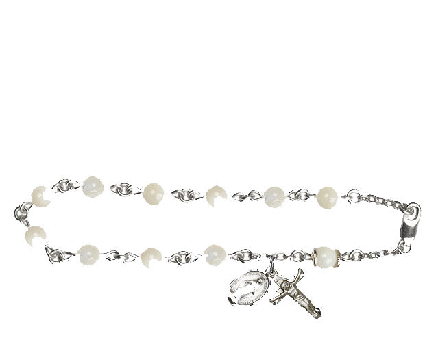 6mm Mother of Pearl Rosary Bracelet