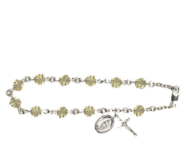 6mm Jnoquil Swarovski Rosary Bracelet