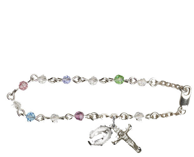 4mm Multi-Color Swarovski Rosary Bracelet