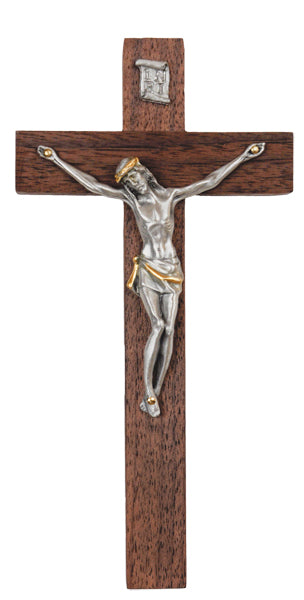 Wall Crucifix Walnut 7"