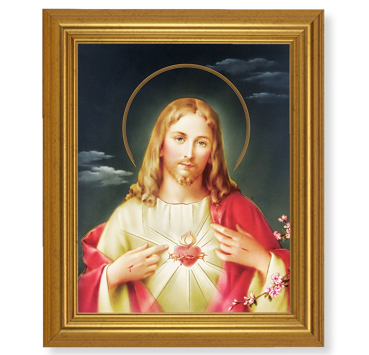 Sacred Heart of Jesus Gold Framed Art