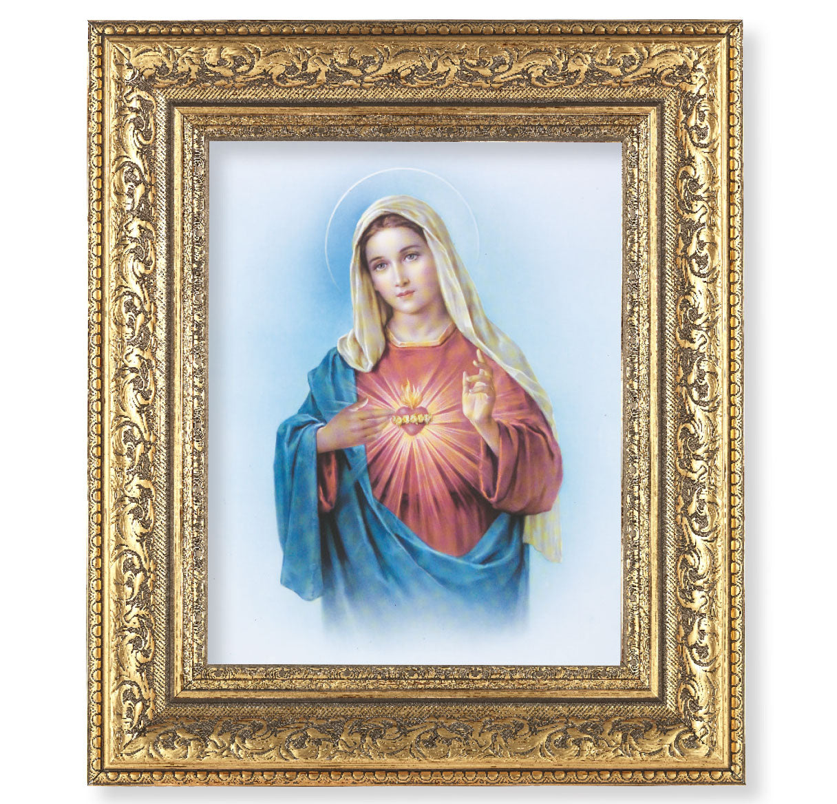 Immaculate Heart of Mary Gold-Leaf Antique Framed Art