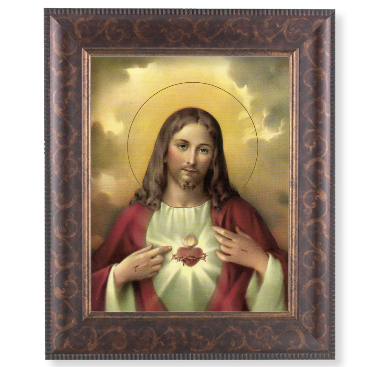 Sacred Heart of Jesus Art-Deco Framed Art