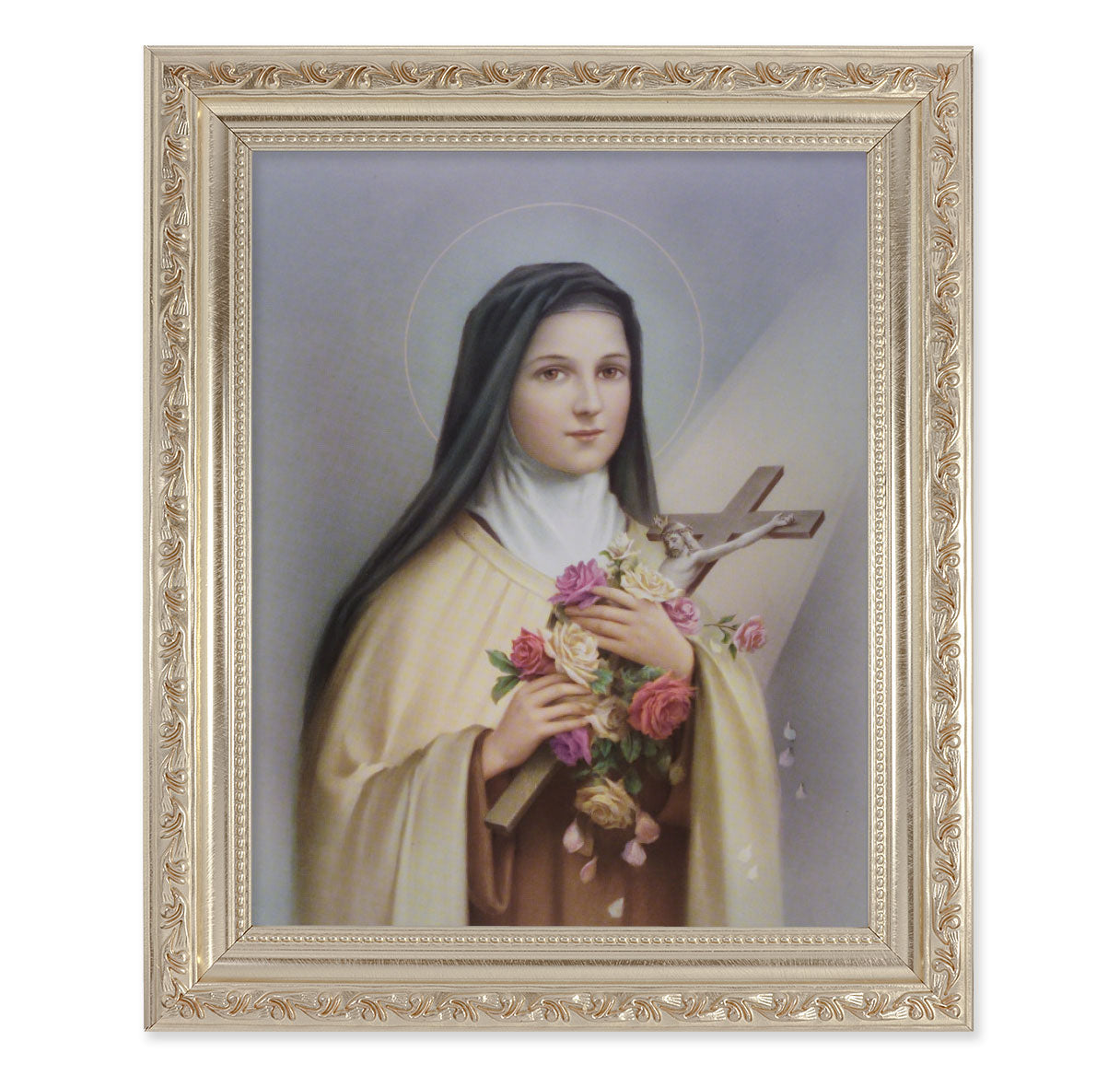 St. Therese Antique Silver Framed Art