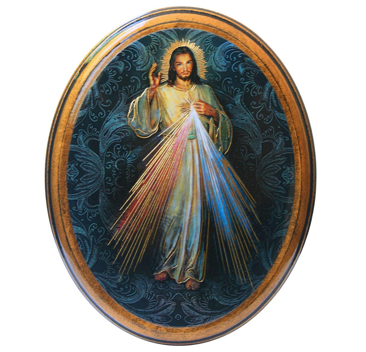 Divine Mercy Antiqued Wood Plaque
