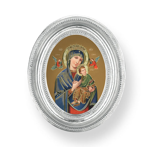Our Lady of Perpetual Help Silver Framed Print