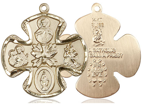 14kt Gold 5-Way Medal