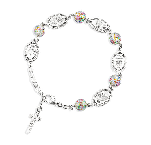 Saint Therese Sterling Silver Bracelet 8mm