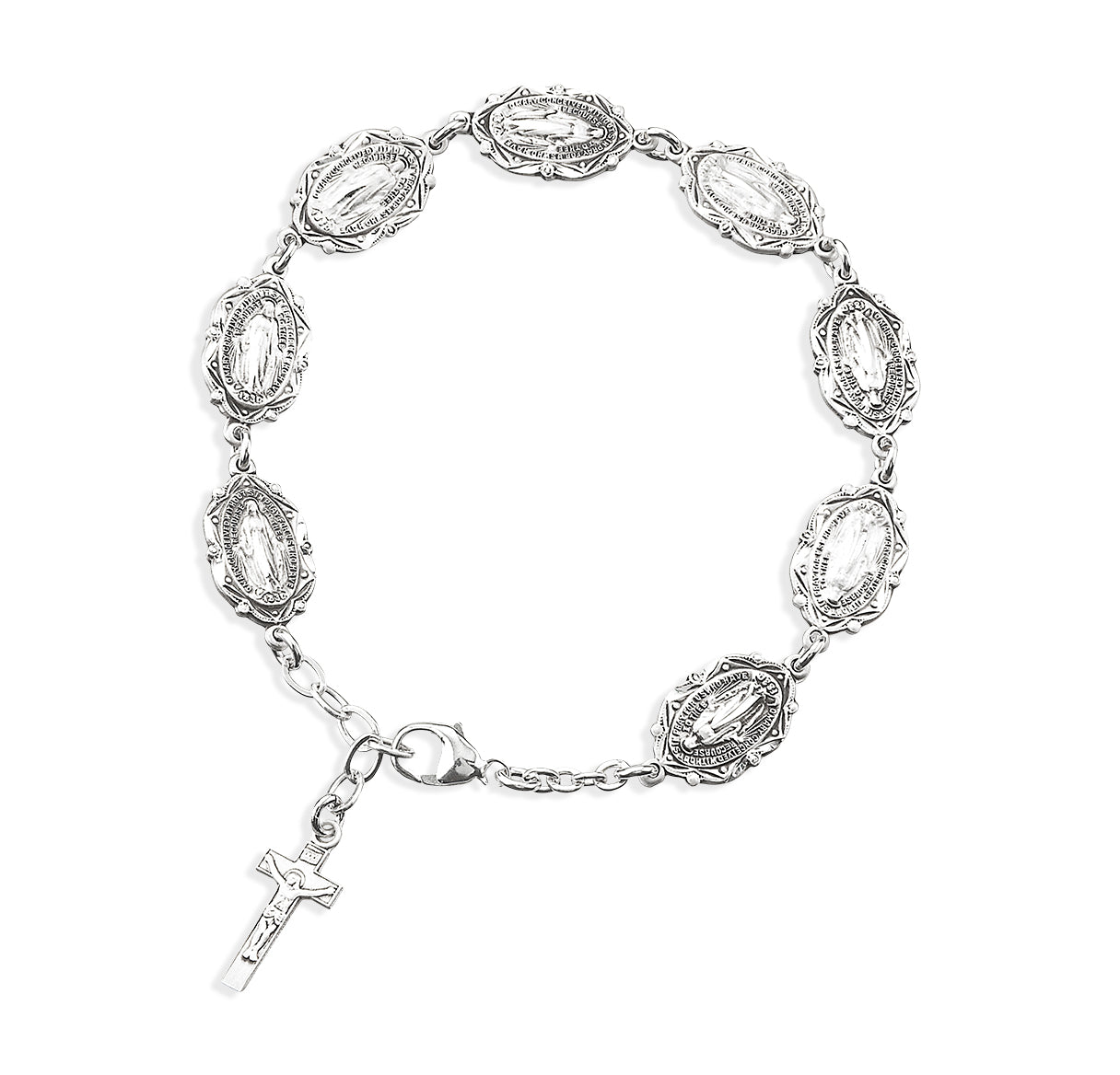 Patron Saint Medals Sterling Silver Bracelet