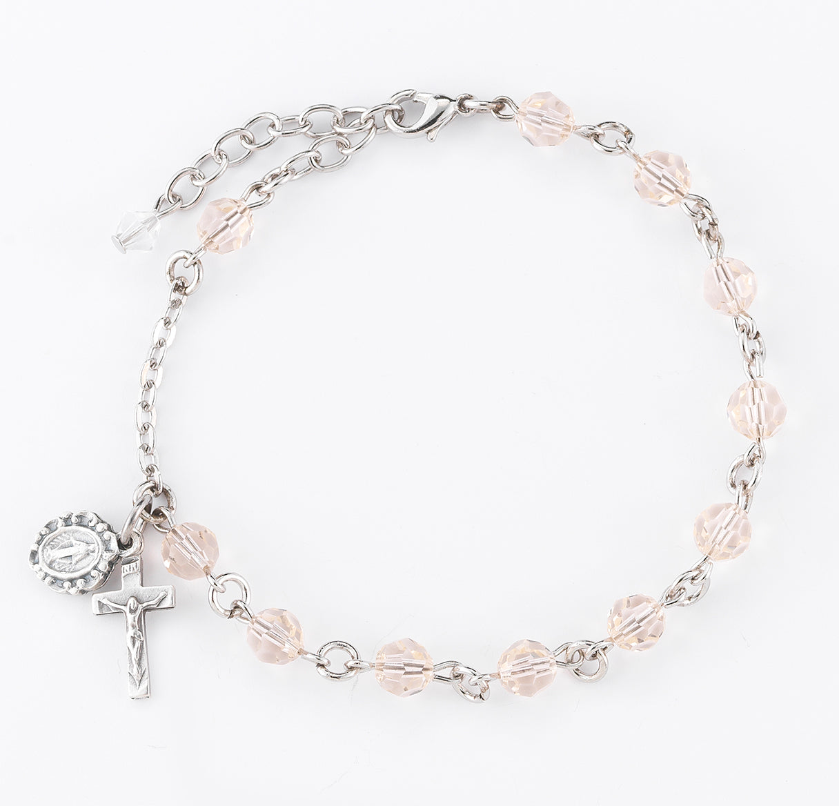 Round Crystal Rosary Bracelet Created with 6mm finest Austrian Crystal Silk Beads by HMH