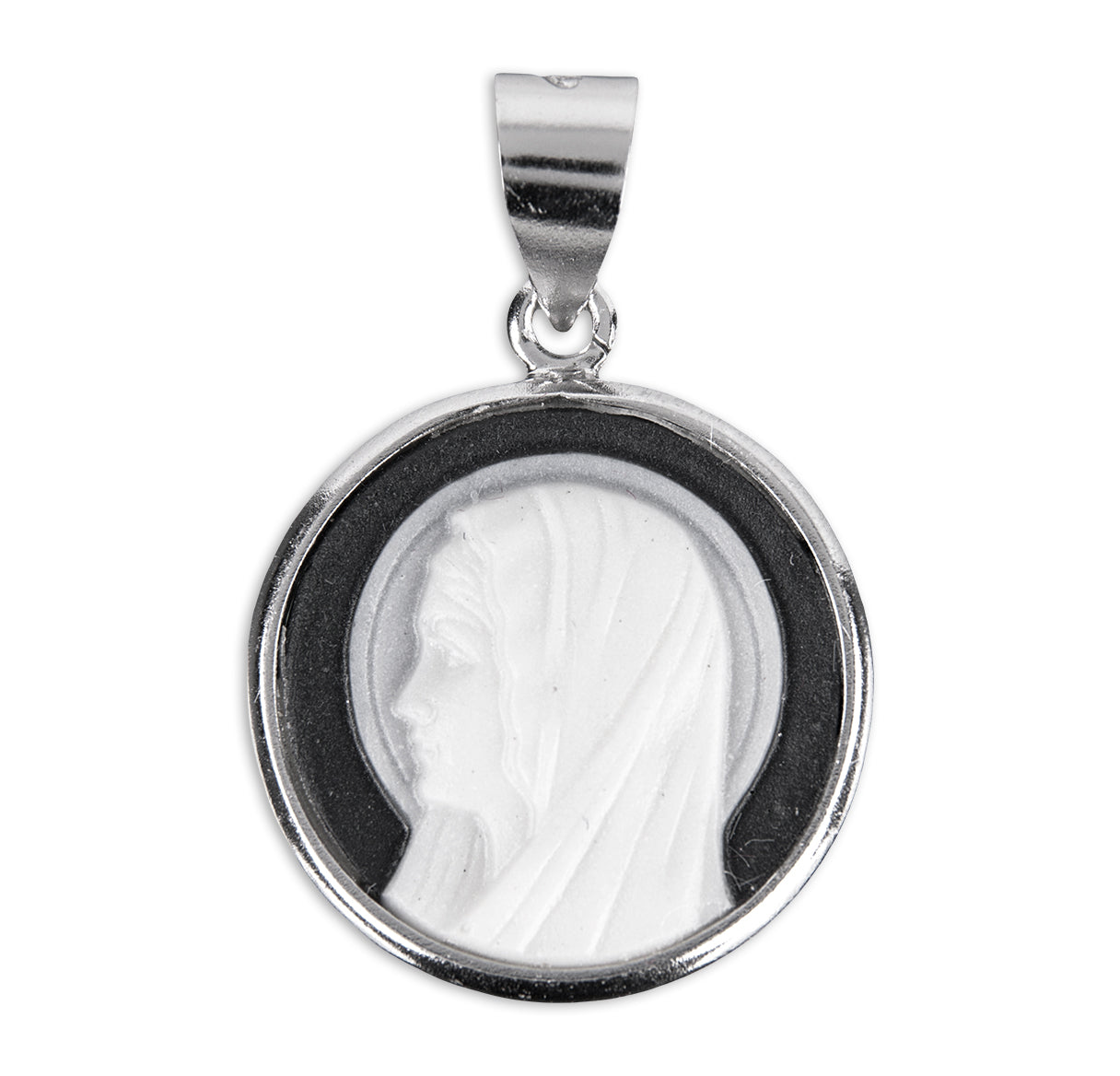 Black Madonna Profile Cameo Medal