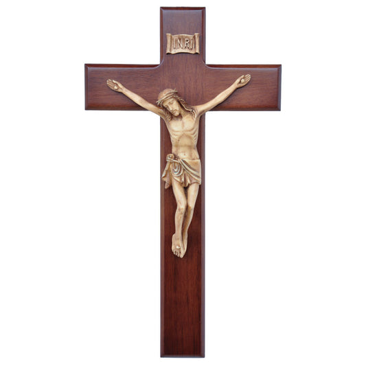 12" Walnut Cross With Resin Corpus
