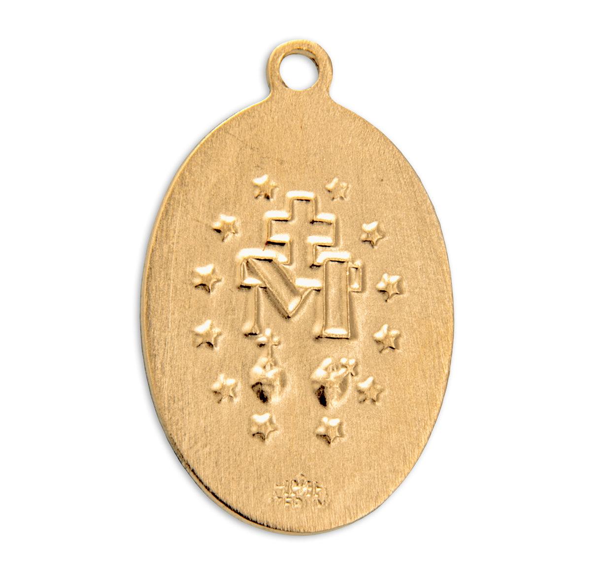 Gold Over Sterling Silver Oval Miraculous Medal
