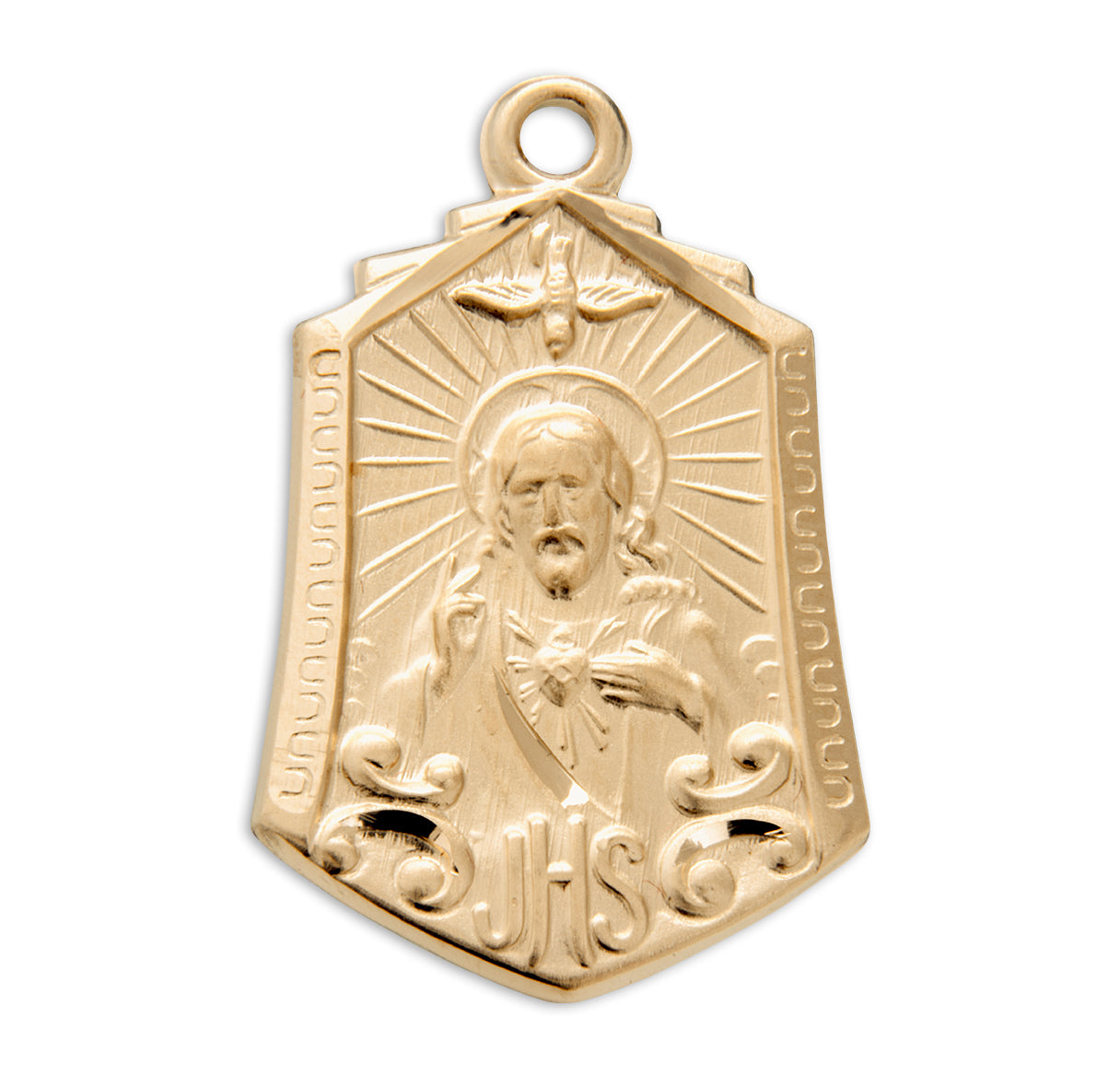 Gold Over Sterling Silver Scapular Medal