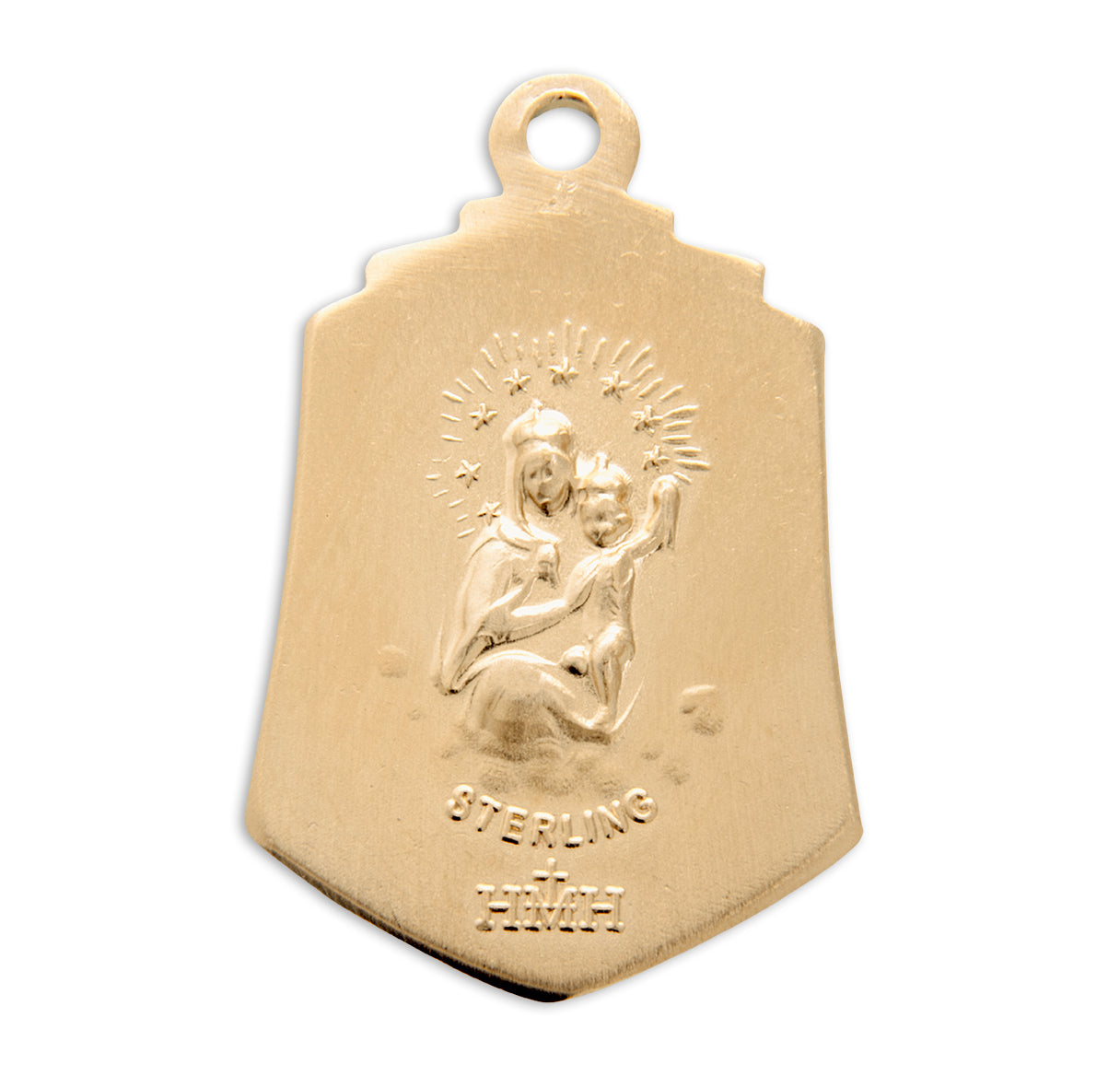 Gold Over Sterling Silver Scapular Medal