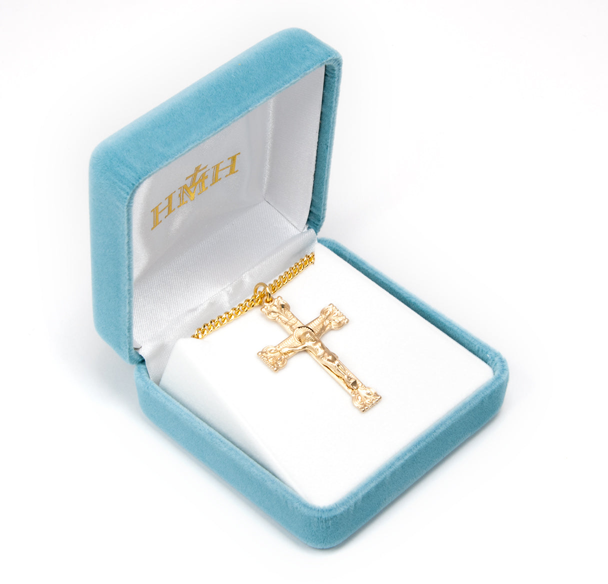 Gold Over Sterling Silver Highly Detailed Crucifix