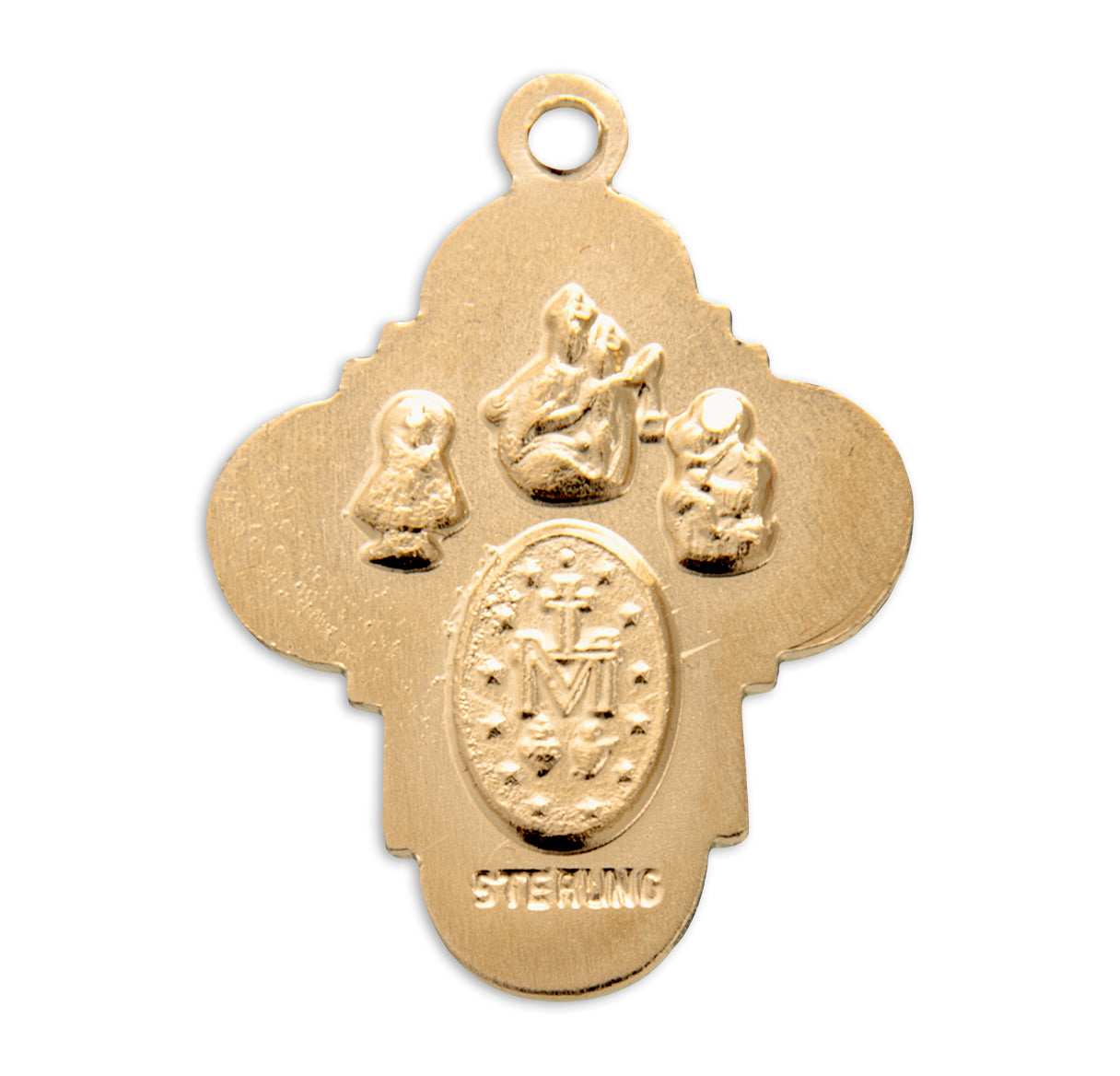 Gold Over Sterling Silver Four-Way Medal