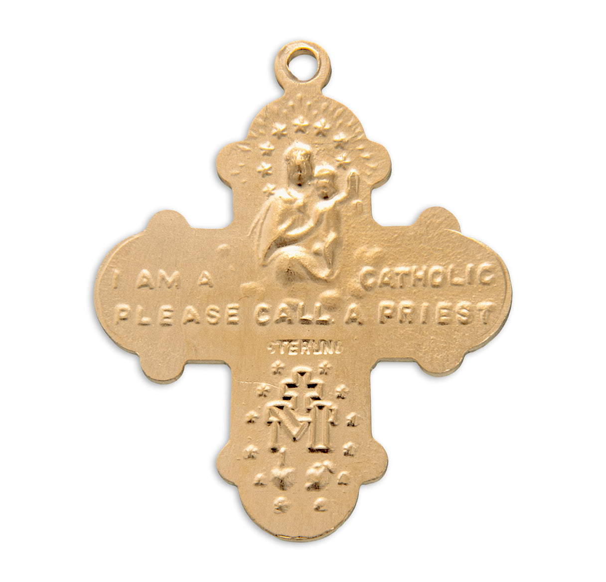 Gold Over Sterling Silver Four-Way Medal