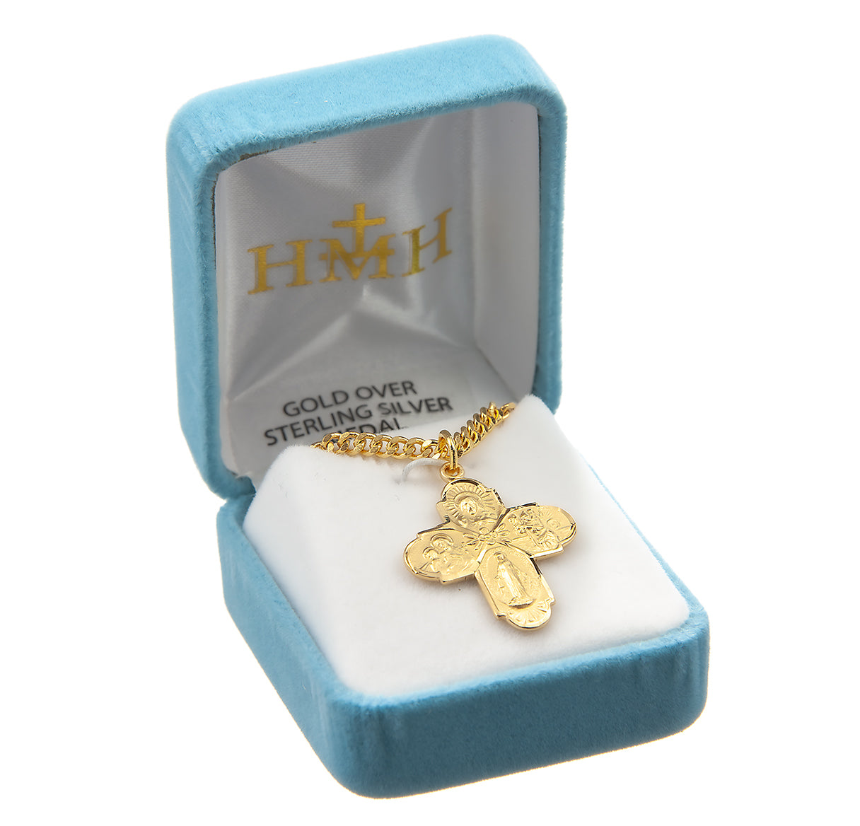 Four-Way Medal Gold Over Sterling Silver