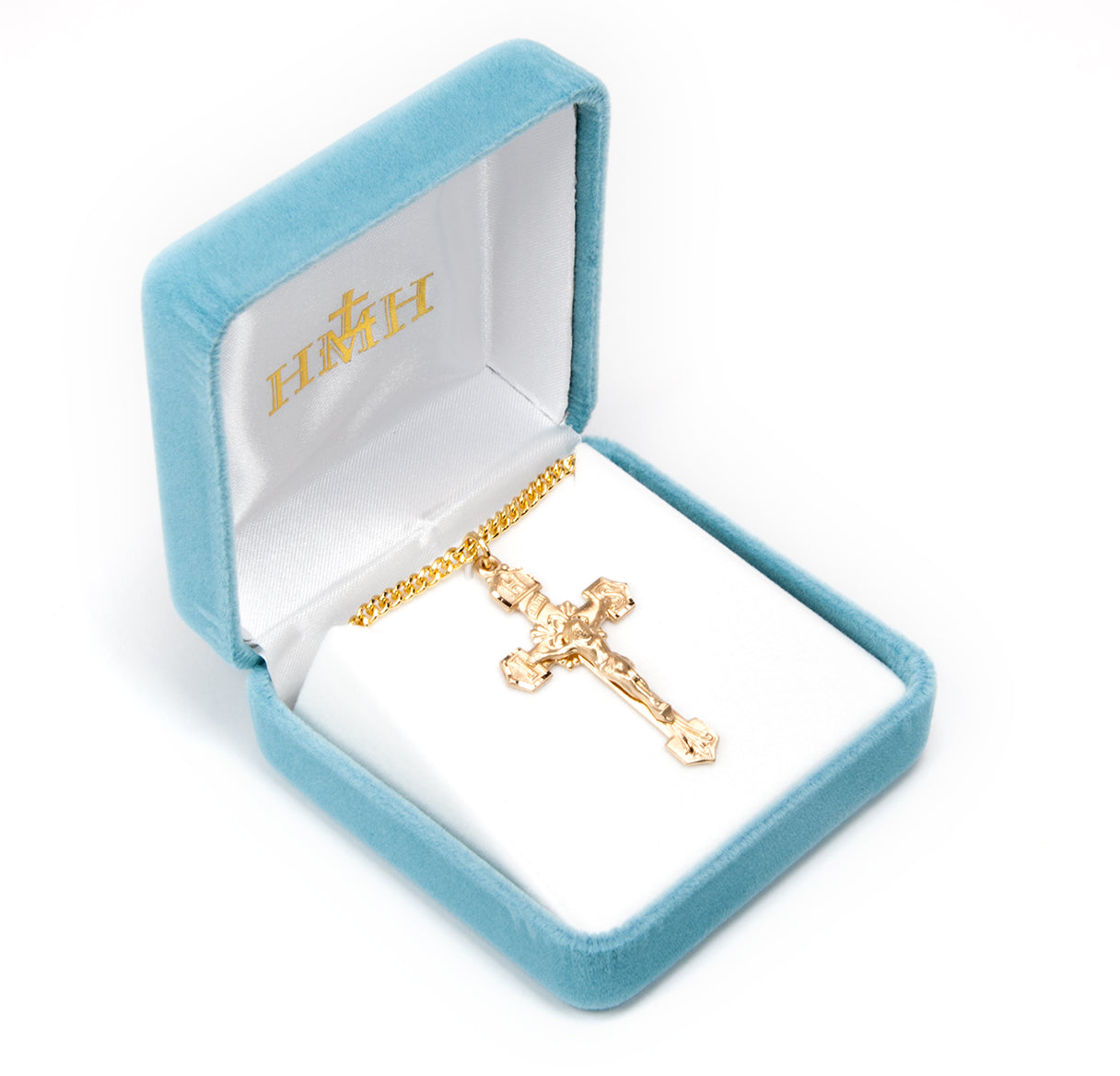 Gold Over Sterling Silver IHS Crucifix