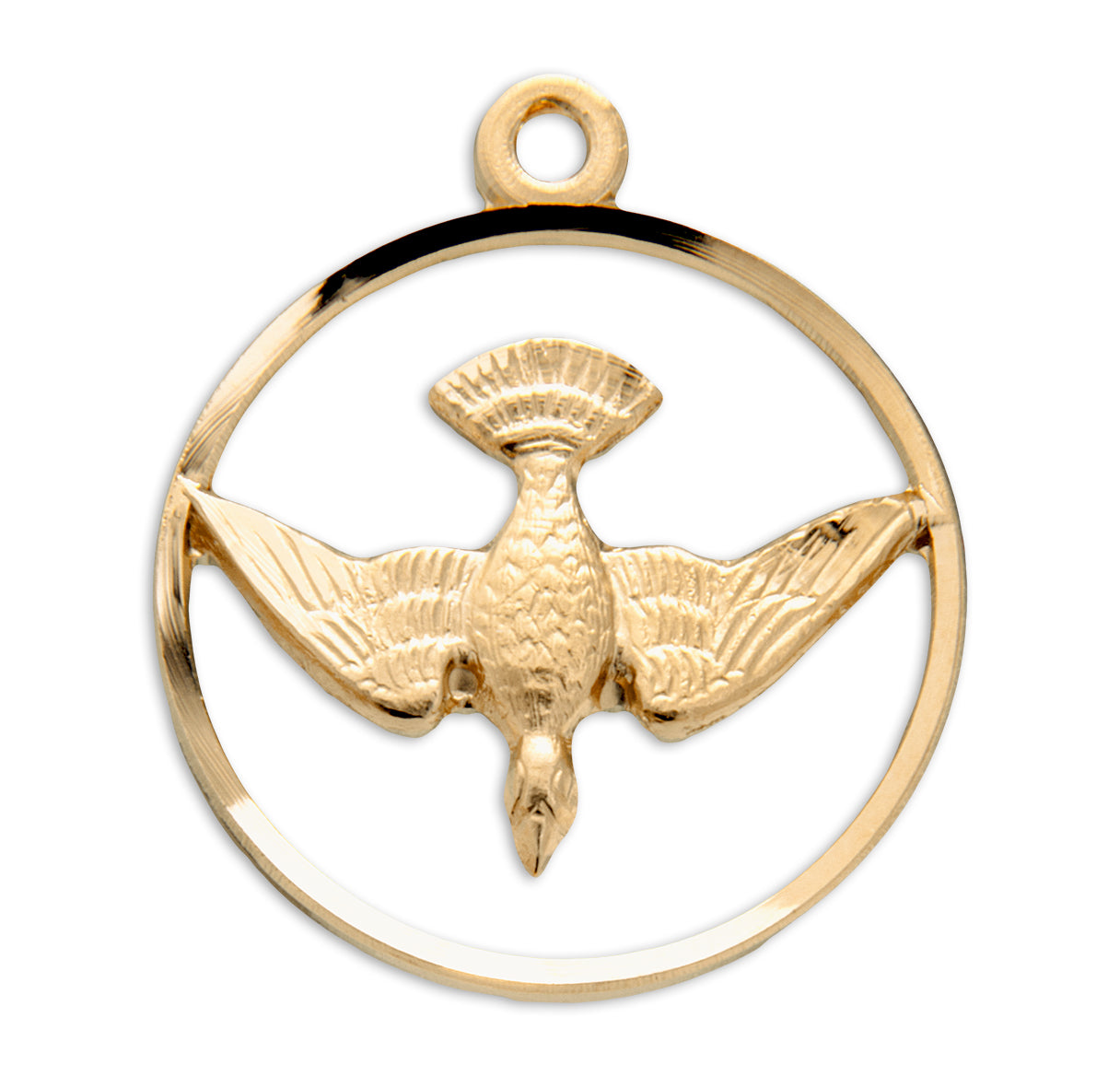 Holy Spirit Gold Over Sterling Silver Medal