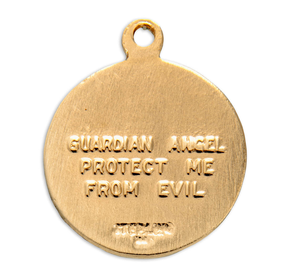 Gold Over Sterling Silver Guardian Angel Medal