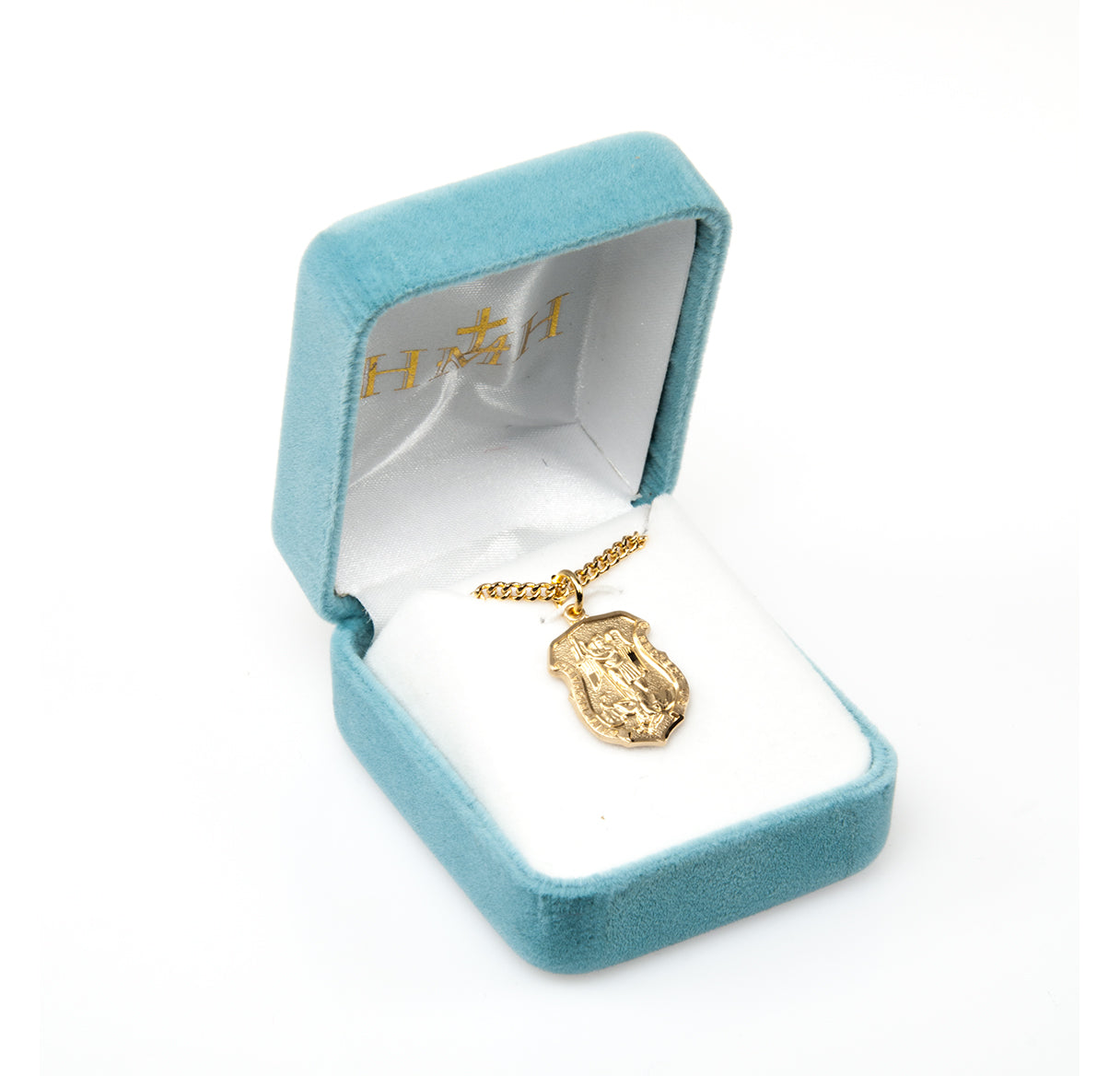 Saint Michael Gold Over Sterling Silver Badge Medal