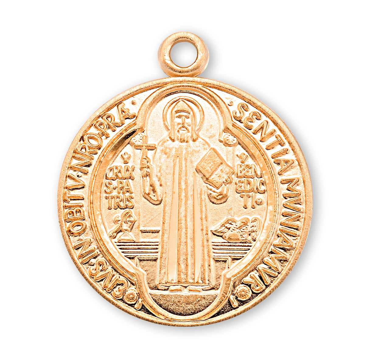 Saint Benedict Round Jubilee Gold Over Sterling Silver Medal