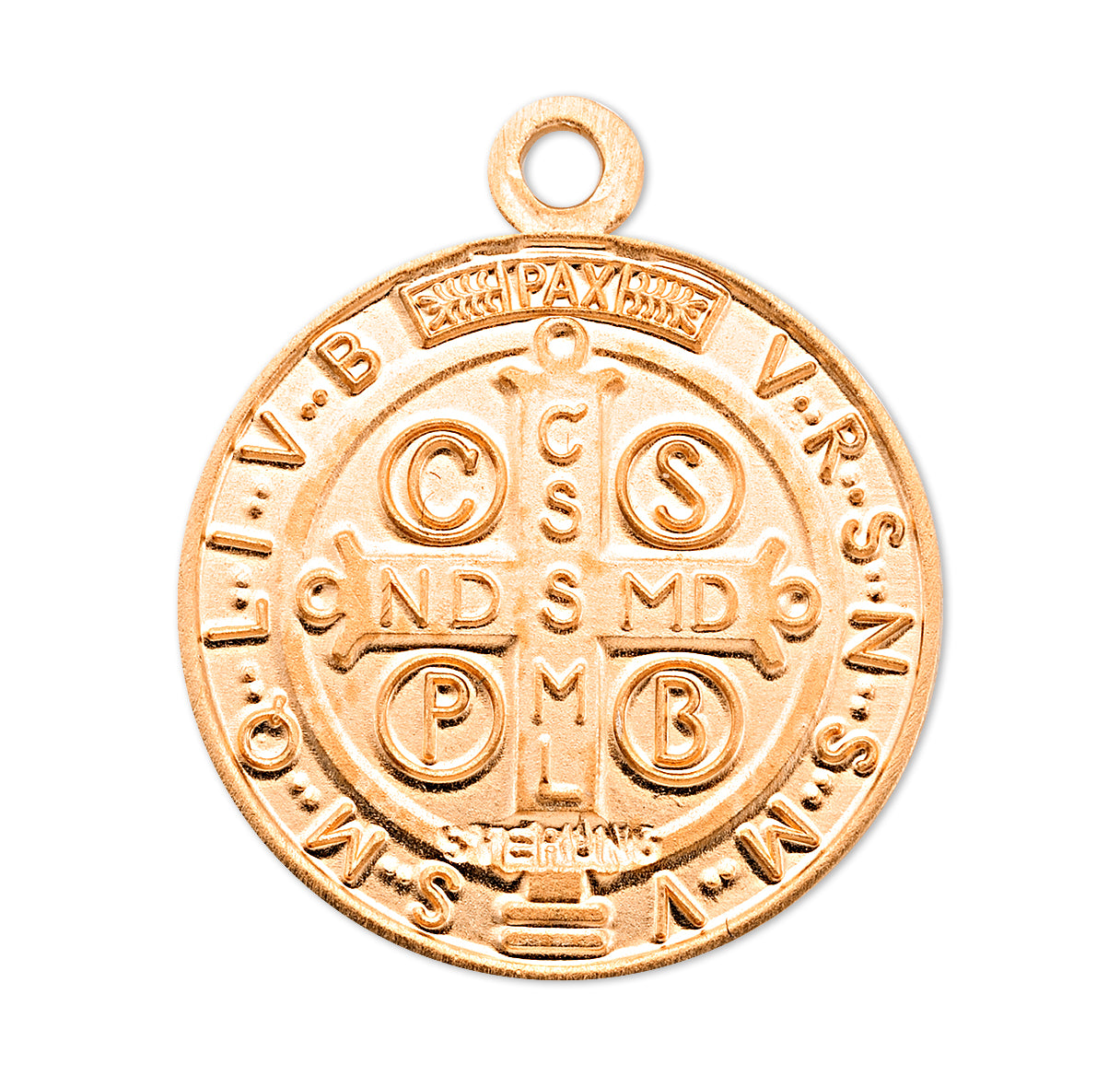 Saint Benedict Round Jubilee Gold Over Sterling Silver Medal