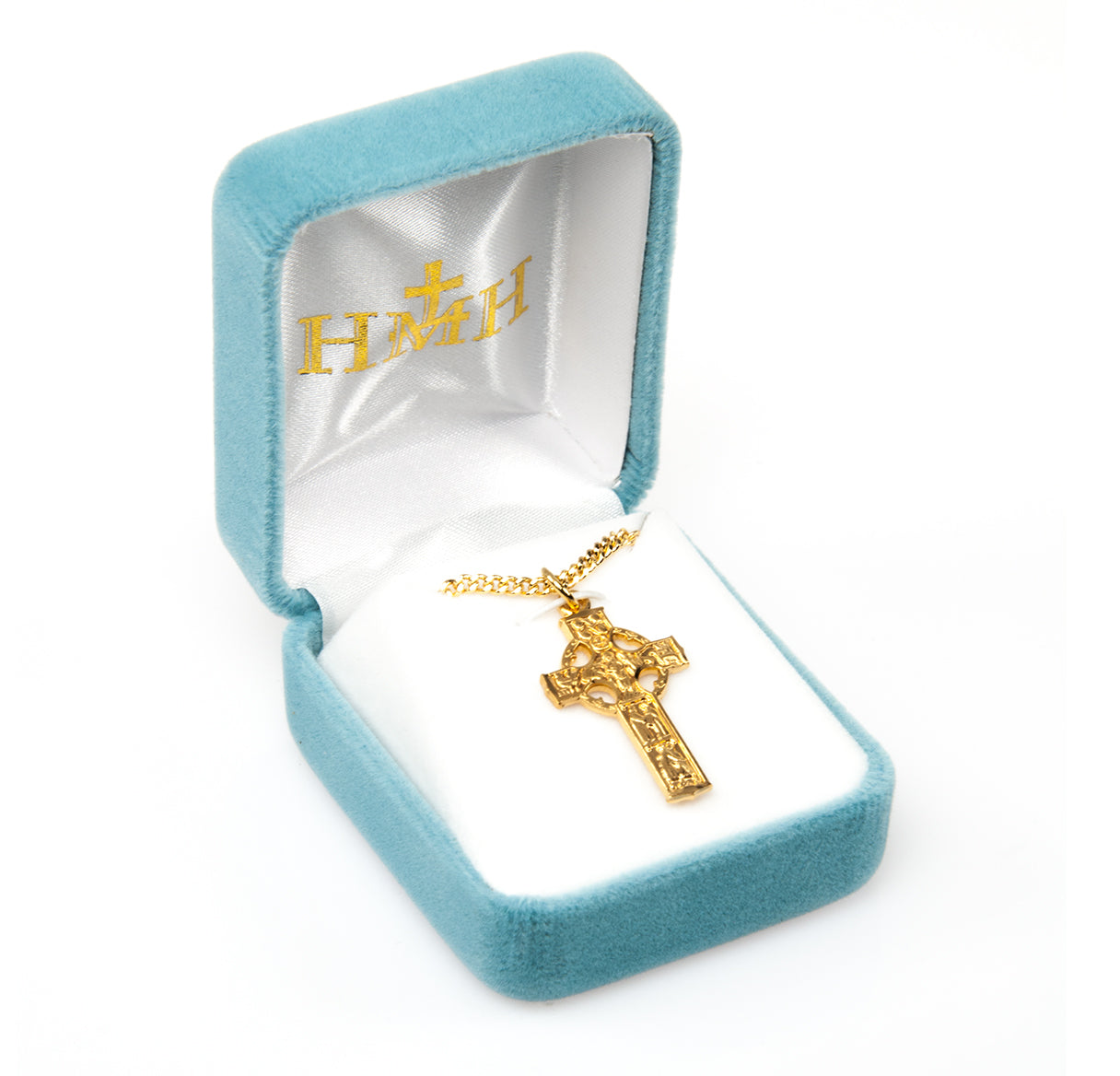 Gold Over Sterling Silver Irish Celtic Cross