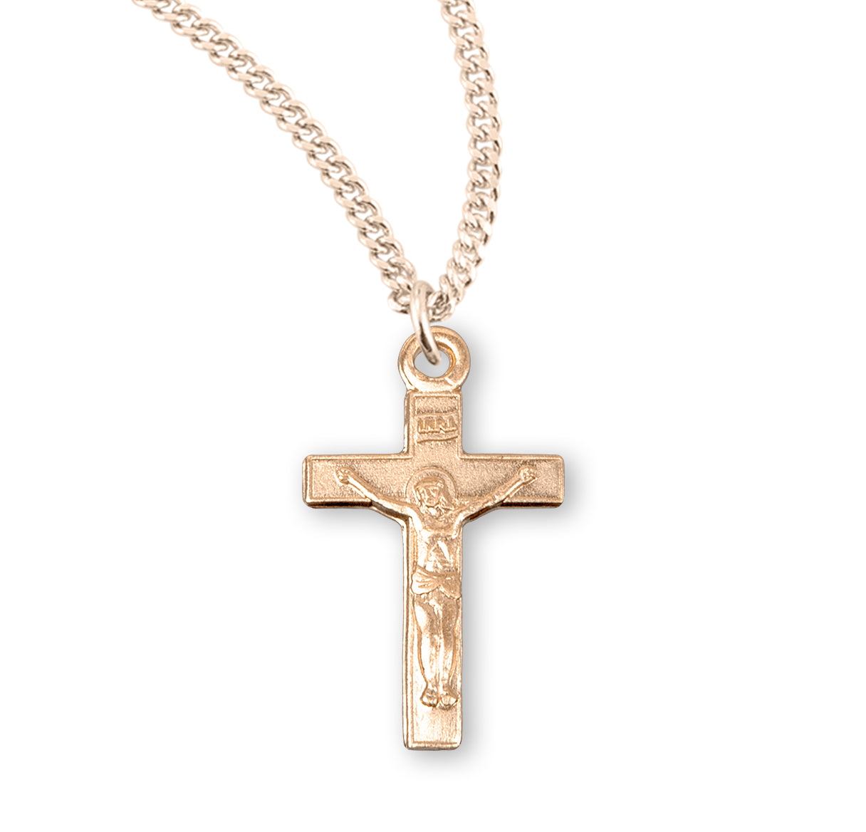 Gold Over Sterling Silver Basic Crucifix