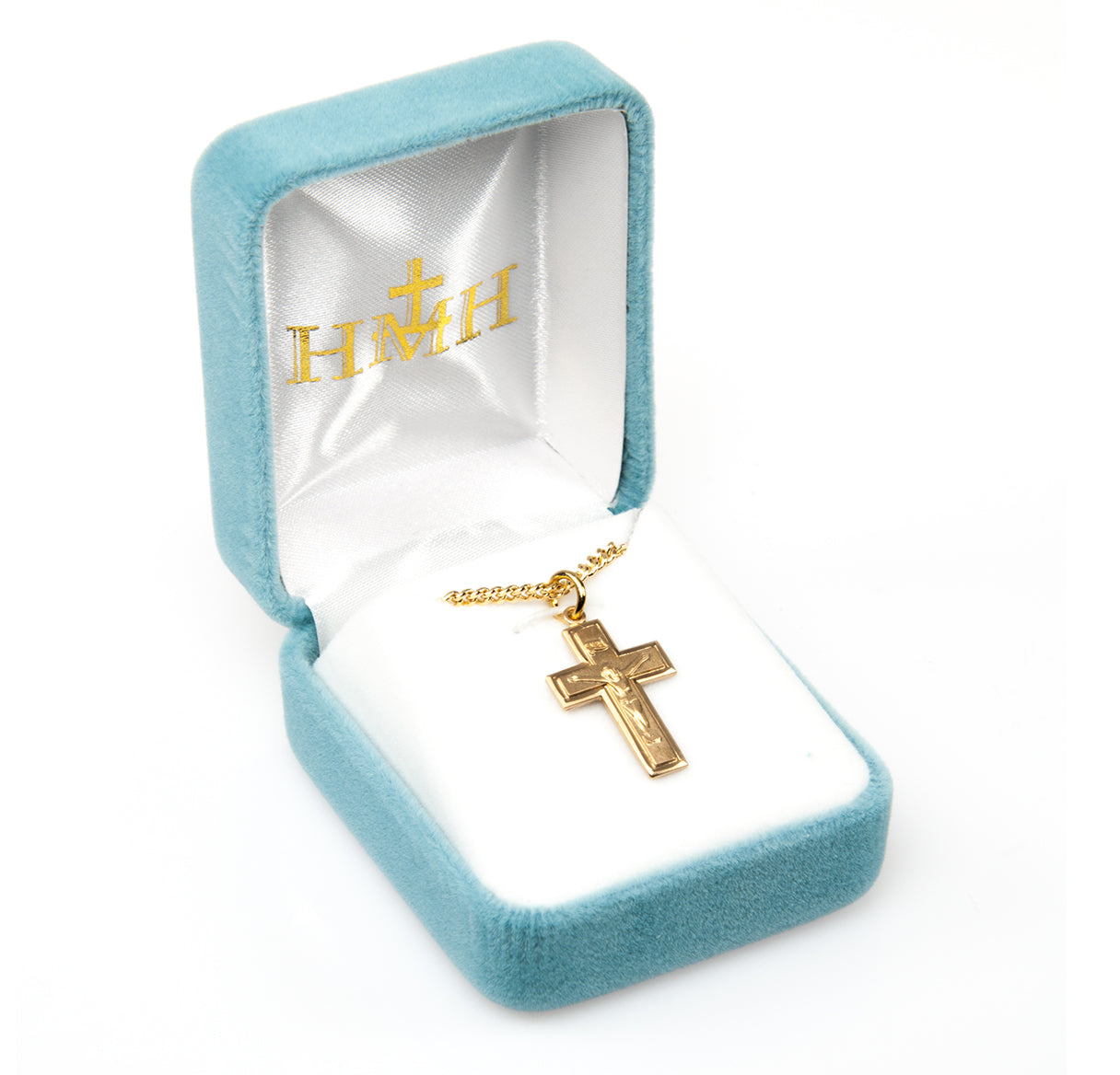 Gold Over Sterling Silver Wide Crucifix