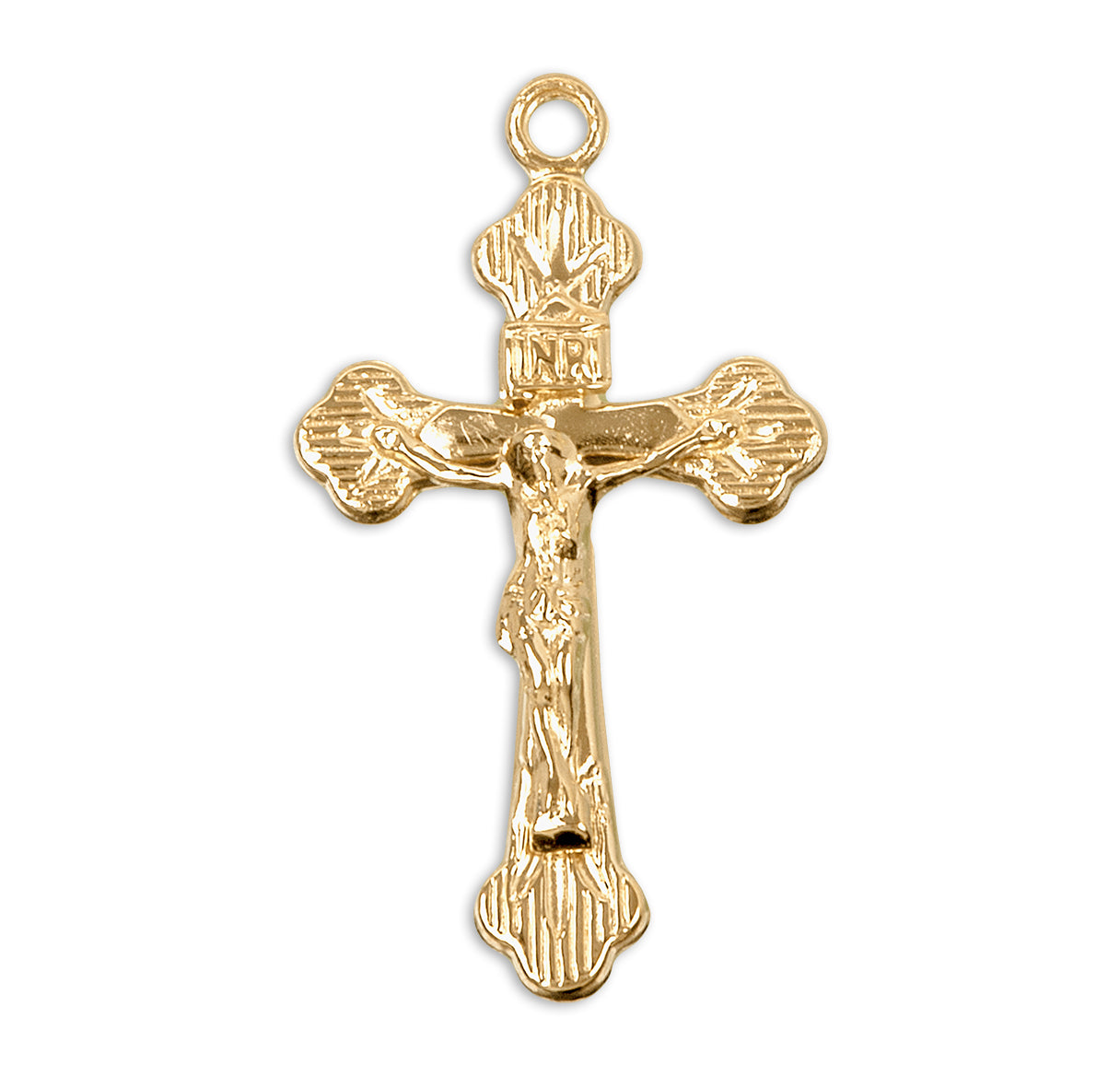 Flare Tipped Gold Over Sterling Silver Crucifix