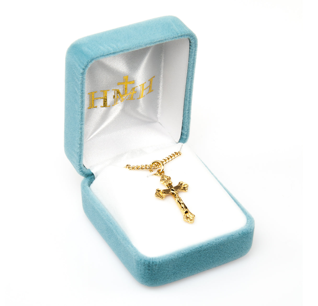 Flare Tipped Gold Over Sterling Silver Crucifix