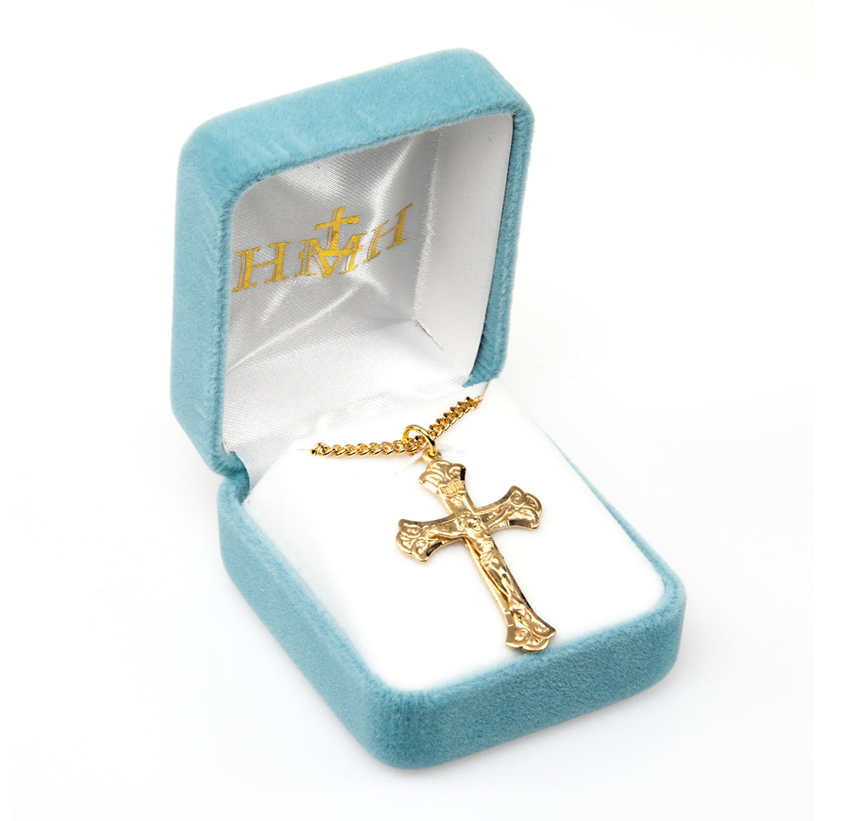 Fine Flared Gold Over Sterling Silver Crucifix