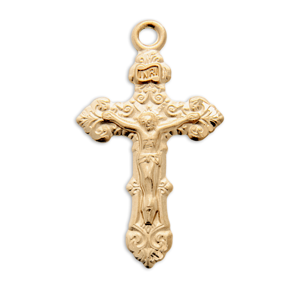 Gold Over Sterling Silver Fancy Filigree Crucifix