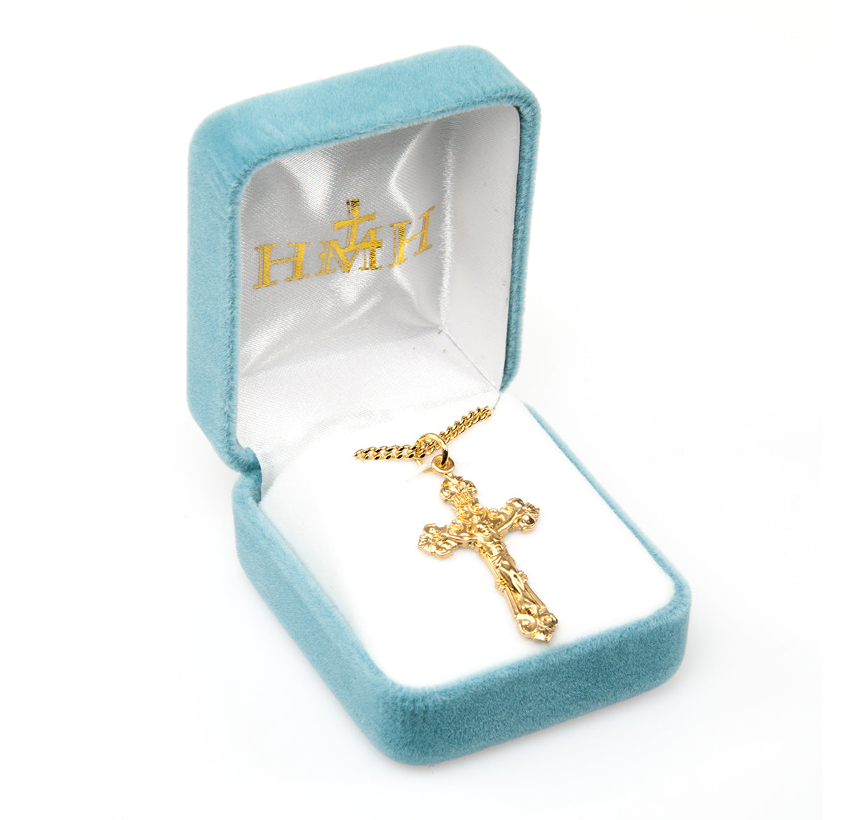 Gold Over Sterling Silver Fancy Filigree Crucifix